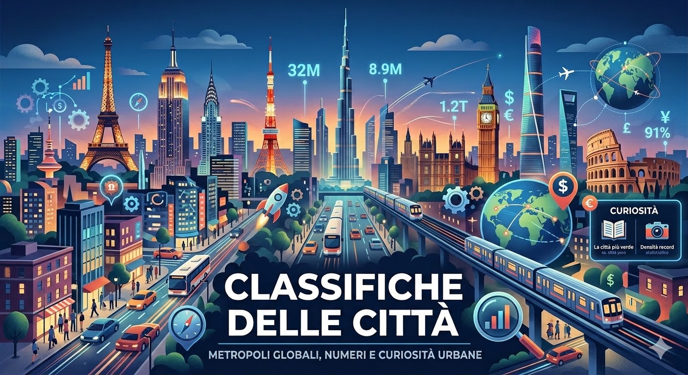 Classifiche delle città metropoli globali numeri e curiosità urbane