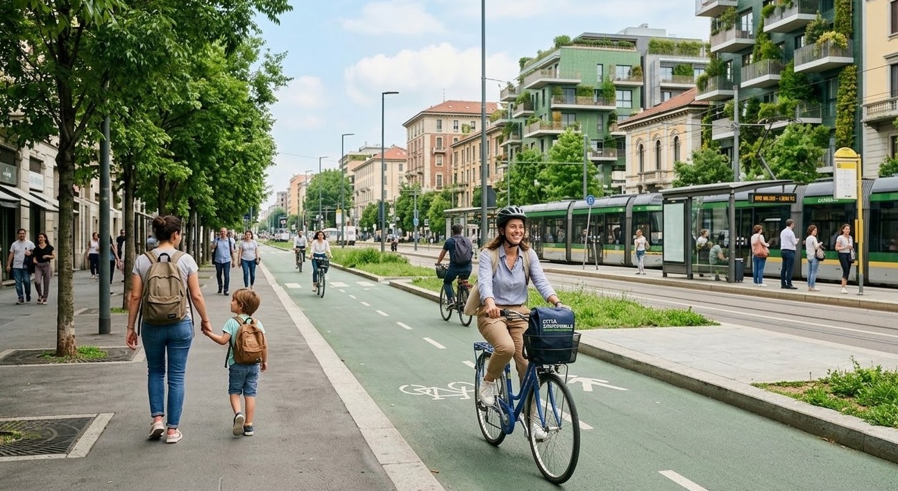 mobilità attiva - mobilità urbana sostenibile - piste ciclabili
