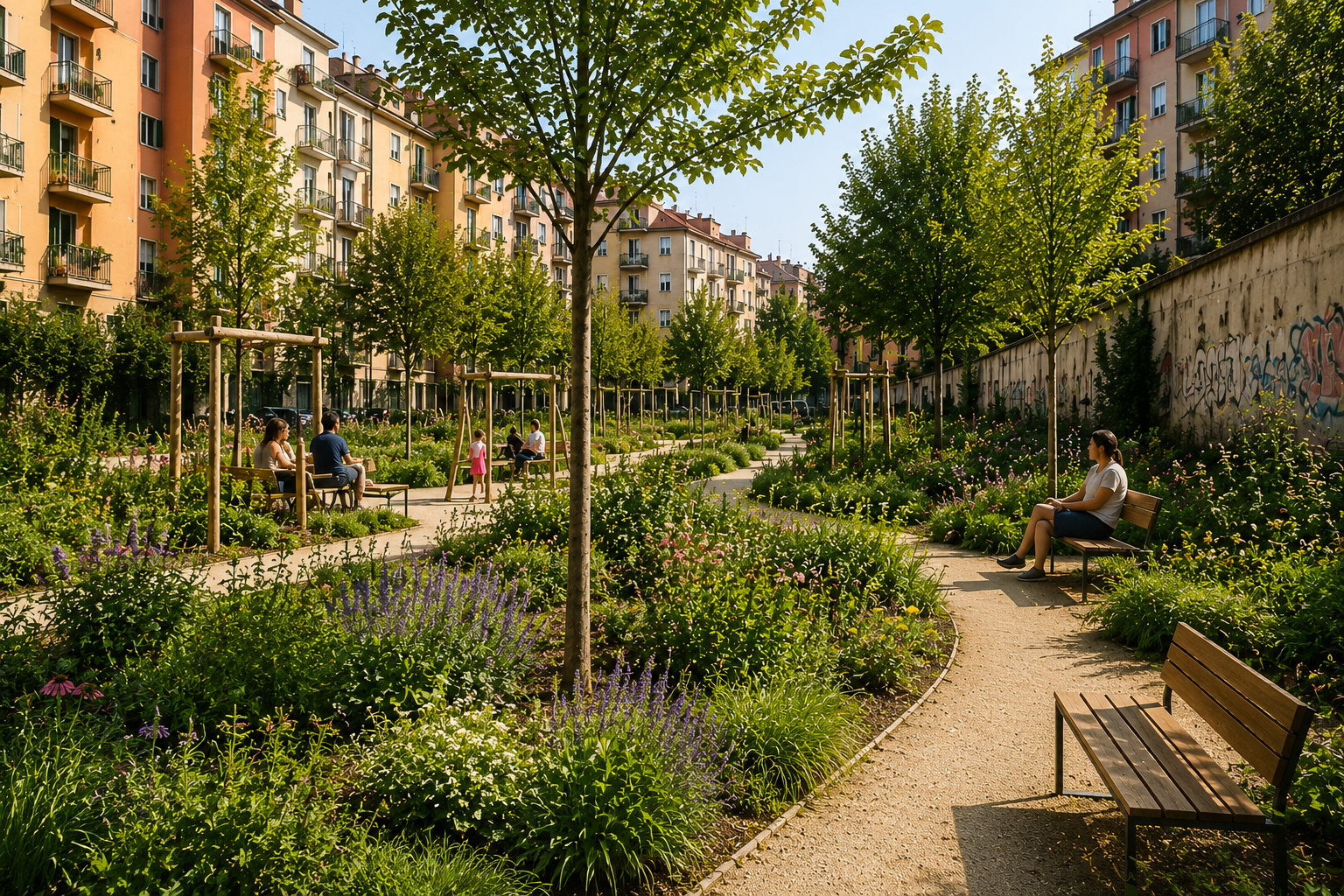 depavimentazione di cortile depaving